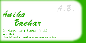 aniko bachar business card